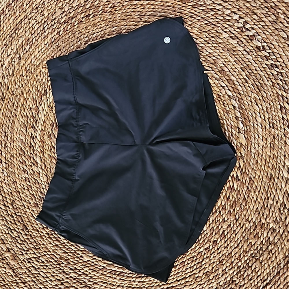 Women's Apana Black Lightweight Athletic Shorts Size L